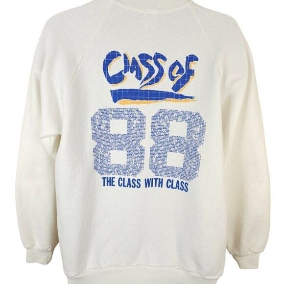 Vintage Boulder City High School Sweatshirt Mens Size Medium 80s Class Of 88 - Picture 1 of 8